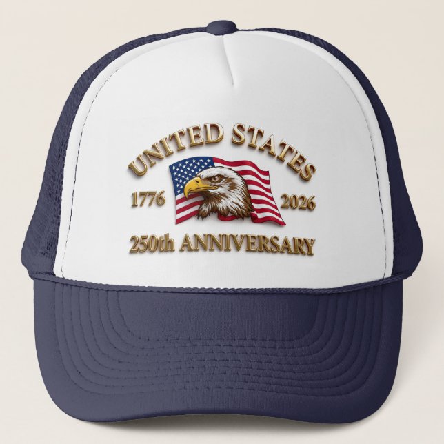 Casquette 250th Anniversary USA Patriotic | 1776–2026 (Devant)