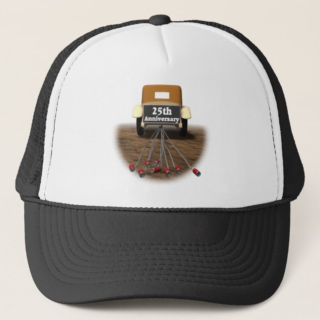 Casquette 25ème Cadeaux d'anniversaire de mariage (Devant)