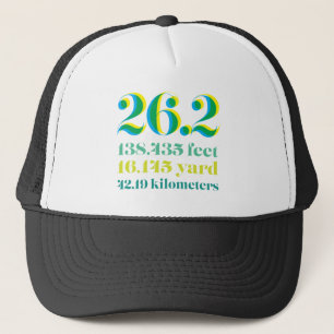 Casquette 26.2 Distance de course du marathon Texte gras