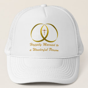 Casquette 2 anneaux & JESUS, Joyeux marié