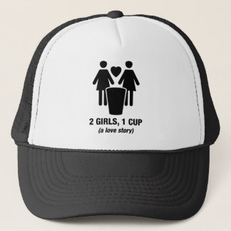 Casquette 2 filles une tasse - 2girls1cup - pièce en t drôle