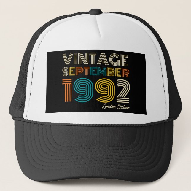 Casquette 30th Birthday Vintage Septembre 1992 Limited Edtn. (Devant)