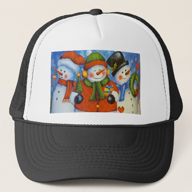 Casquette 3 Joyeux neigeurs (Devant)
