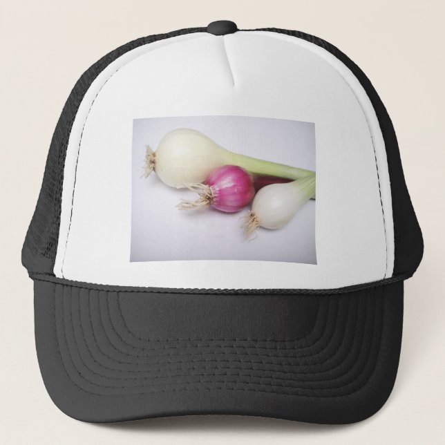 Casquette 3 lilas et blanches oignons (Devant)