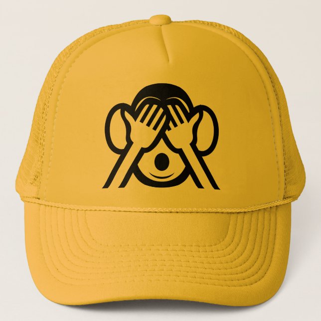Casquette 3 Singes Sages Mizaru 見 ざ る Ne Voir AUCUN Emoji Ma (Devant)