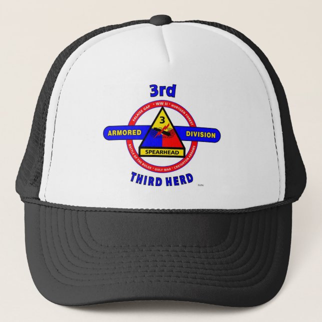 Casquette 3ème DIVISION BLINDÉE "TROUPEAU de SPEARHEAD-THIRD (Devant)
