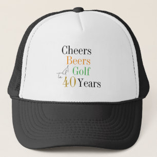 Casquette 40e anniversaire Golf Cheers Bières minimal