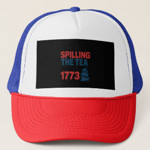 Casquette 4 juillet Drôle De Déverser Le Thé Depuis 1773 Qua