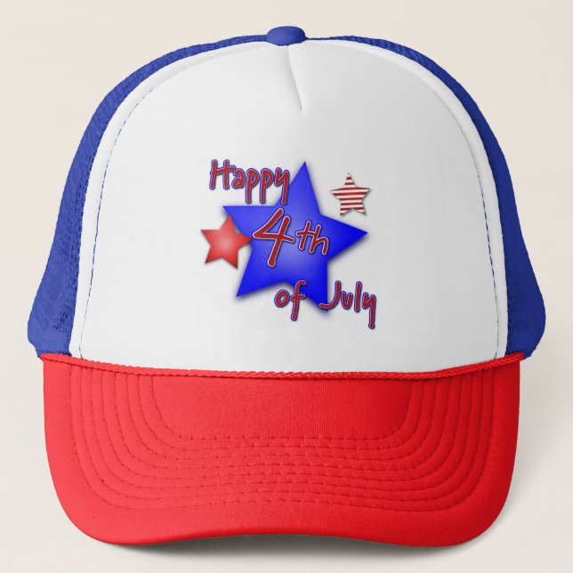 Casquette 4 juillet heureux (Devant)