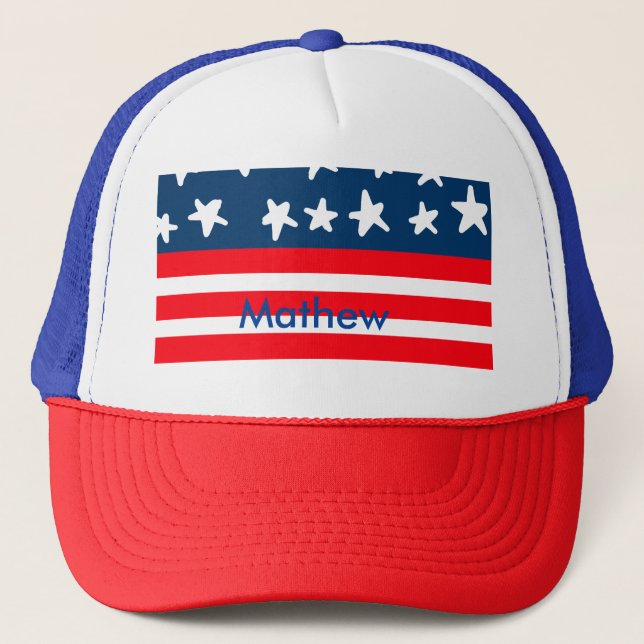 Casquette 4 juillet jour de l'indépendance ajouter nom texte (Devant)