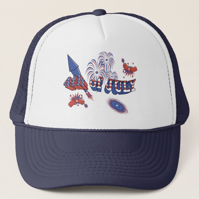 Casquette 4 JUILLET USA-Rocket (Devant)