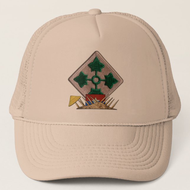 Casquette 4e division d'infanterie timbre de vétérans de gue (Devant)