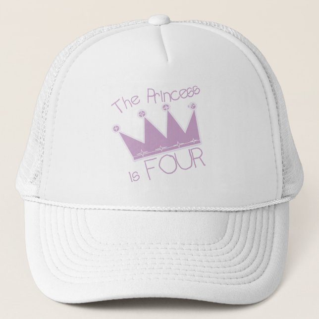 Casquette 4èmes T-shirts d'anniversaire de princesse Crown (Devant)