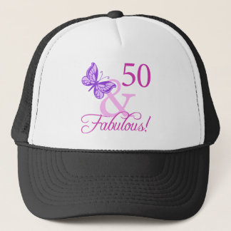 Casquette 50 Et Cadeaux Fabuleux D'Anniversaire (Plum)