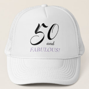 Casquette 50 et fête d'anniversaire fabuleuse