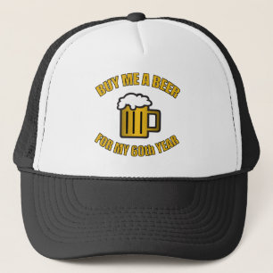 Casquette 60e anniversaire bière drôle