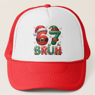 Casquette 67 Meme Six Seven Bruh Drôle de Noël 6 7