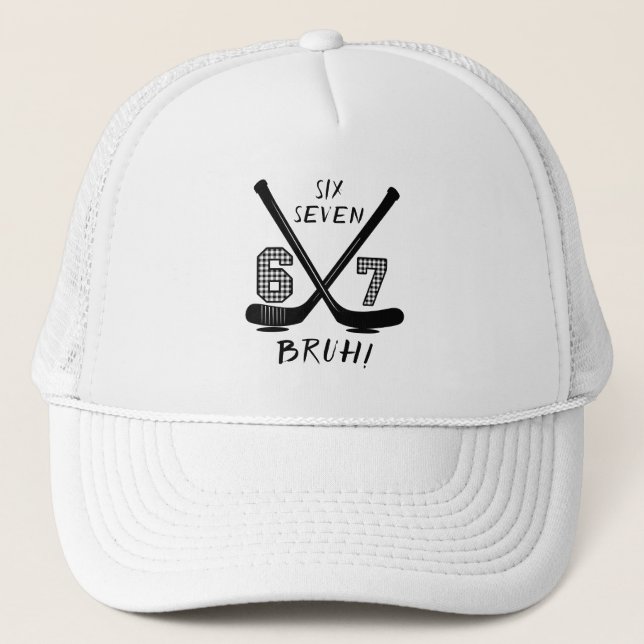 Casquette 67 Six Seven Mème drôle de pourriture cérébrale Mè (Devant)