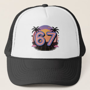Casquette 6 7 Six Seven Vaporwave Génération Z Alpha Mème