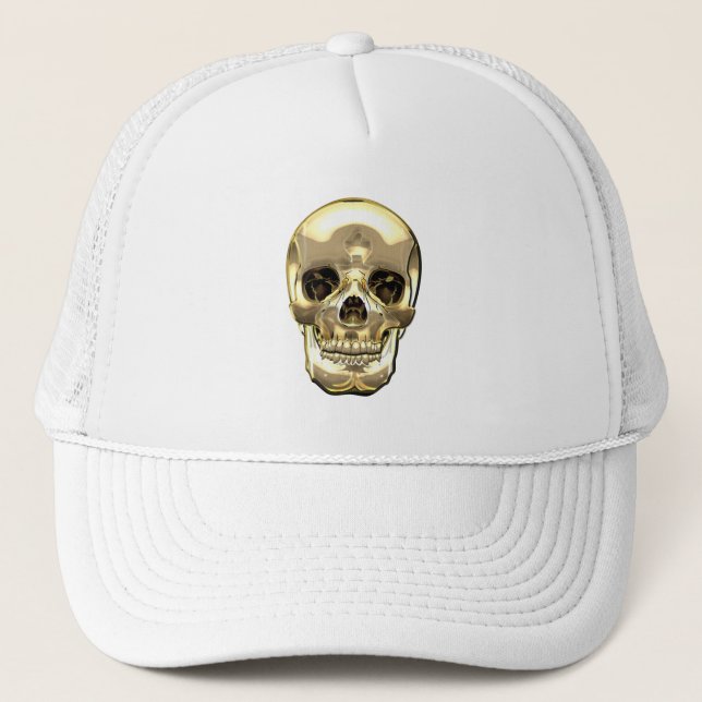 Casquette [700] Crâne humain doré (Devant)
