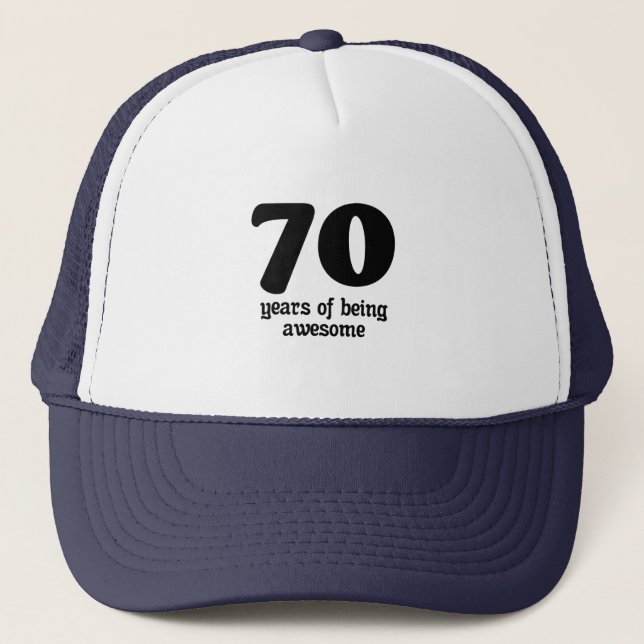 Casquette 70 ans d'être génial (Devant)