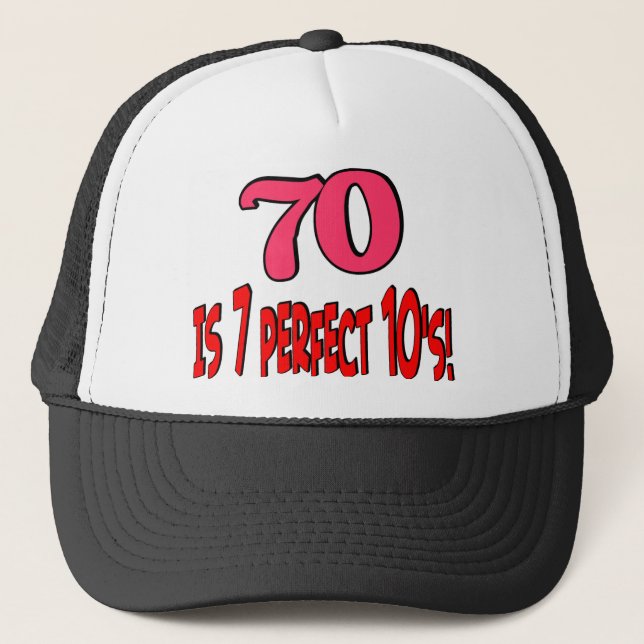 Casquette 70 est les 7 années 10 parfaites (le ROSE) (Devant)