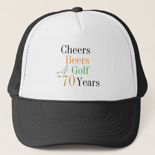 Casquette 70e anniversaire Golf Cheers Bières minimal (Devant)