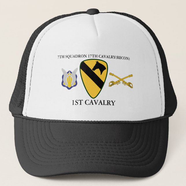 CASQUETTE 7E ESCADRE 17E CAVALRY(RECON) 1ÈRE CAVALRY (Devant)