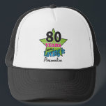 Casquette 80 ans et l'aimer quatre-vingtième nom de<br><div class="desc">80 ans et l'aimer casquette. Un cadeau d'amusement pour quelqu'un quatre-vingtième anniversaire. 100% personnalisable. Préparez pour compléter les boîtes ou pour cliquer sur dessus le bouton de PERSONNALISER pour ajouter, déplacer, supprimer, remettre à la côte ou changer la police ou les graphiques l'uns des. Fait avec le vecteur de haute...</div>
