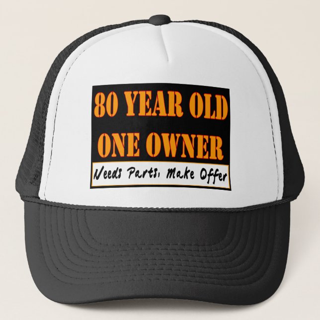 Casquette 80 ans, un propriétaire - les pièces des besoins, (Devant)