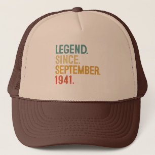 Casquette 80e anniversaire Cadeau 80 ans légende depuis sept