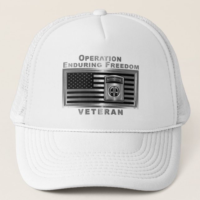 Casquette 82ème Division aéroportée Opération Enduring Freed (Devant)