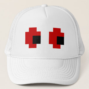 Casquette 8 bits Éffrayants yeux rouges