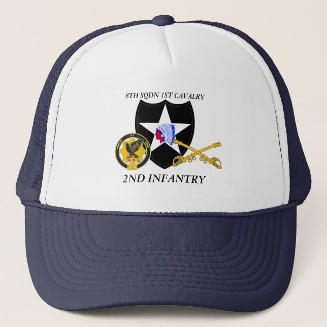 CASQUETTE 8E SQUADRON 1ÈRE CAVALRY 2E DIV D'INFANTERIE. (Devant)