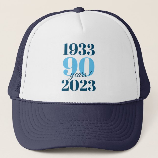 Casquette 90e anniversaire Date spéciale (Devant)