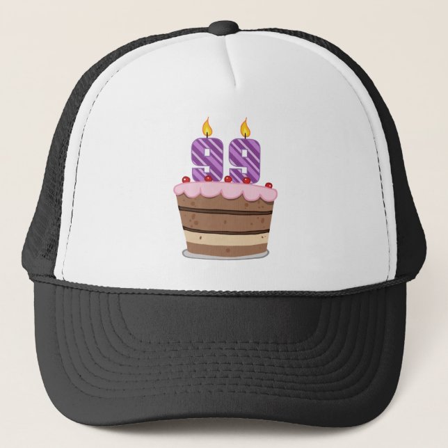 Casquette 99 ans sur le gâteau d'anniversaire (Devant)