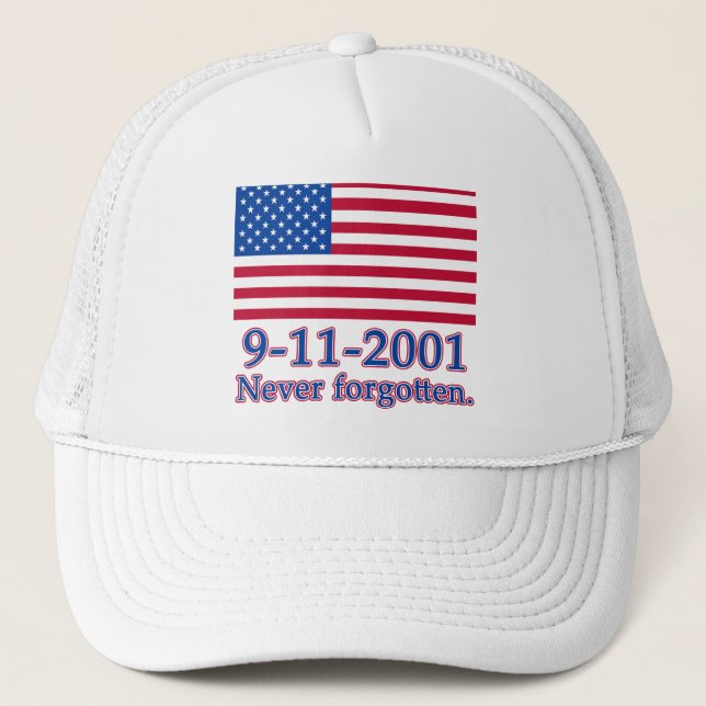 Casquette 9-11-2001 T-shirts non jamais oubliés, boutons (Devant)