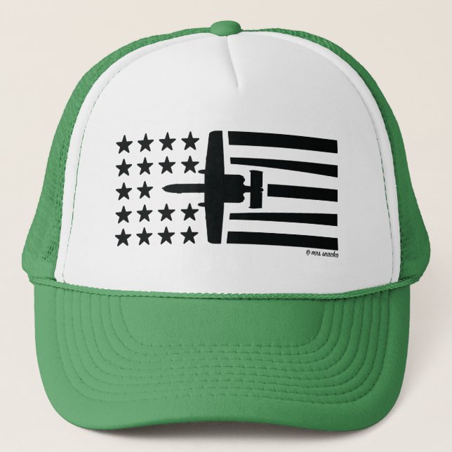 Casquette A-10 Attaque par phacochère Jet Étoiles noires Ray (Devant)