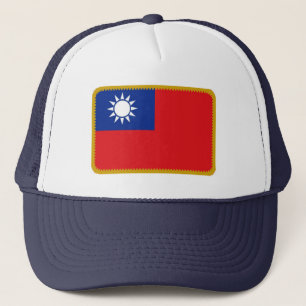 casquette à effet brodé du drapeau de Taïwan