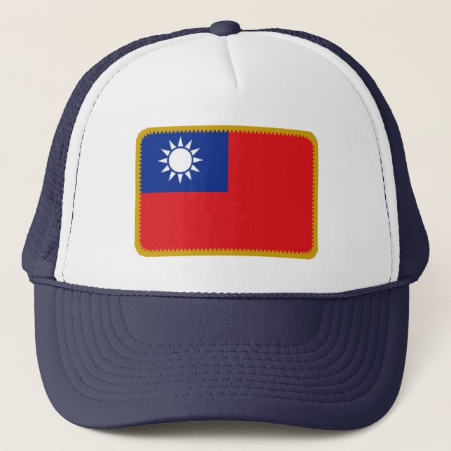 casquette à effet brodé du drapeau de Taïwan (Devant)