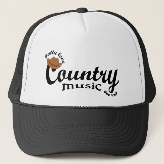 Casquette a obtenu d'aimer la musique country