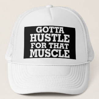 Casquette A obtenu de se dépêcher pour ce blanc de muscle