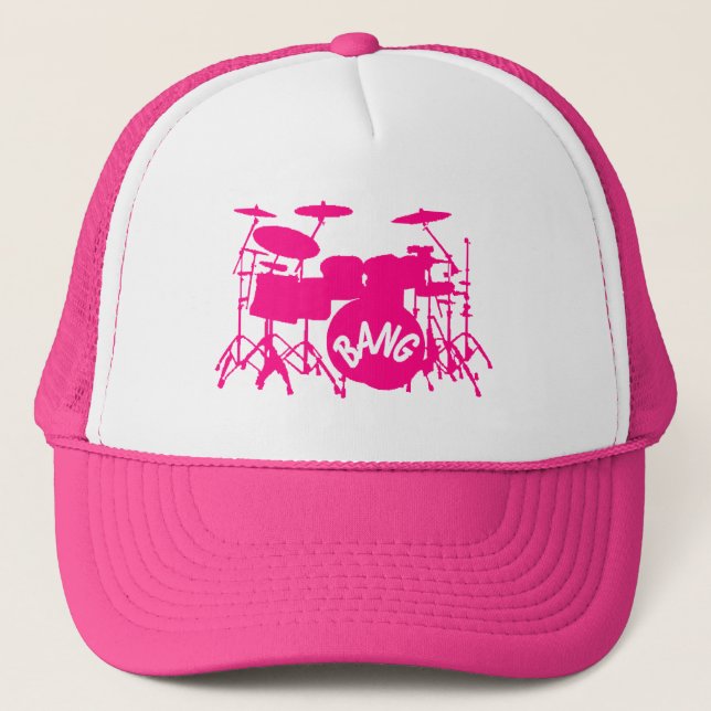 Casquette à tambour rose (Devant)