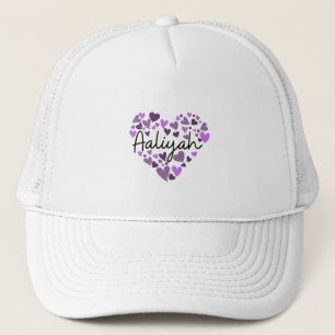 Casquette Aaliyah, coeur pourpre