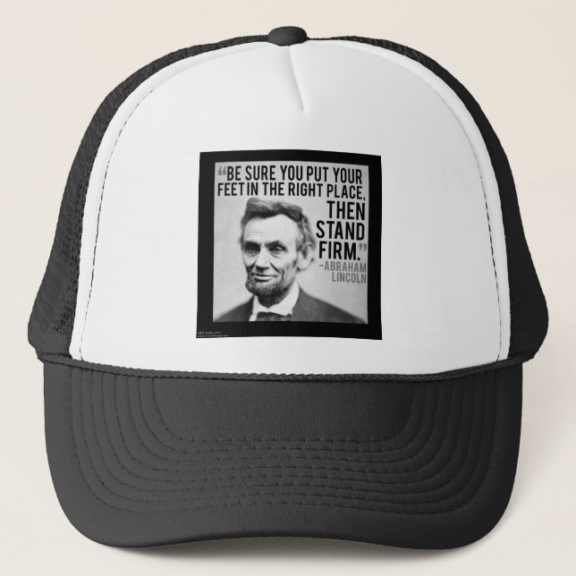 Casquette Abe Lincoln & Citation "Stand Firm" (Devant)