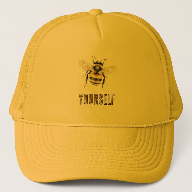 Casquette Abeille Jaune Noir Toi-même (Devant)