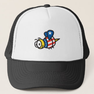 Casquette Abeille patriotique bleu rouge