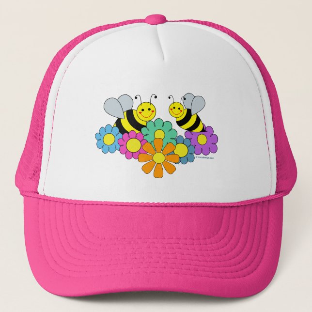 Casquette Abeilles et fleurs (Devant)