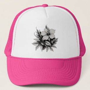 Casquette abstrait floral