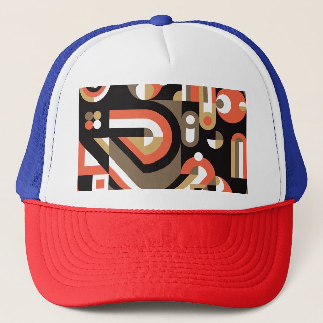 Casquette Abstrait géométrique : Conception futuriste de l'o (Devant)